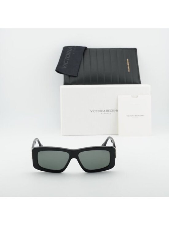 Victoria Beckham VB669S 001 Rectangle Sunglasses – Black/Dark Grey main image 6